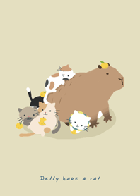 Capybara and cat's Autumn Daily