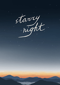 Peaceful Mountain - Starry Night