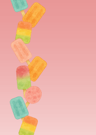 Summer popsicles on light pink