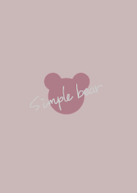 simple pink bear
