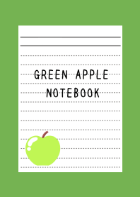 GREEN APPLE NOTEBOOK/GREEN/YELLOW