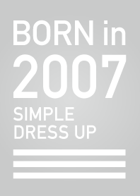 Born in 2007/Simple dress-up