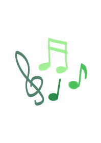 Lovely Song Music Note in Green