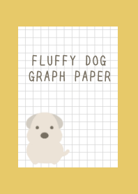 FLUFFY DOG GRAPH PAPER-DUSTY YELLOWj