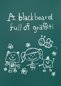 A blackboard full of graffiti 4