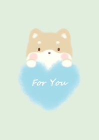 mokomoko heart -Shibainu- green 2