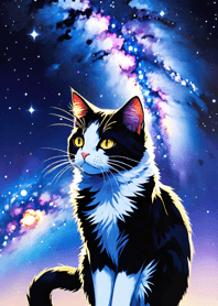 Night Moon Star Cat 51D27C