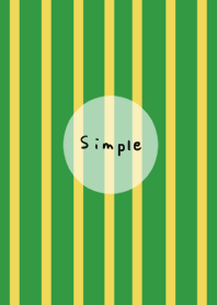Green and yellow. Striped.