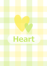 黄色と黄緑色とハート