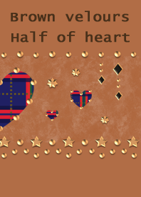 Brown velours(Half of heart)
