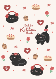 Hello Kitten Black Cute :D