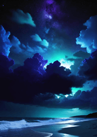 Dark night sky - Seaside 0B8617