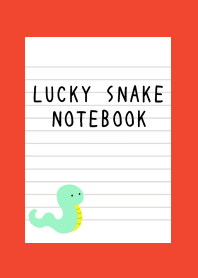 LUCKY SNAKE NOTEBOOK/RED