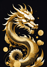 Wealth-Bringing Golden Dragon cC98Bb