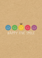 HAPPY CROWN SMILE -5color KRAFT- 20