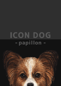 ICON DOG - Papillon - BLACK/06
