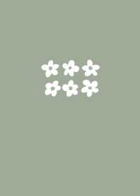 可愛莫蘭迪灰綠色小花朵