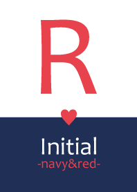Initial "R" -navy&red-
