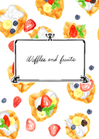Waffle e frutas