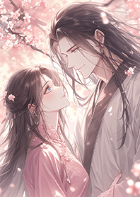 櫻花樹下誓言的古風戀人❤️