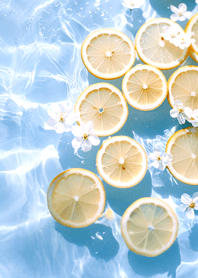 Floating Lemons & Petals