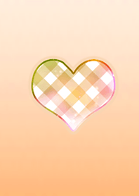 Simple Check Heart Orange