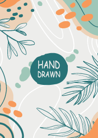 Hand Drawn Floral Paradiso Green