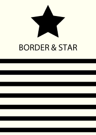 BORDER & STAR -ivory&black-