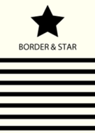 BORDER & STAR -ivory&black-
