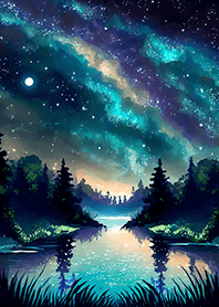 Beautiful starry night view#1704