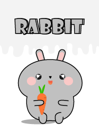 Simple Kawaii Grey Rabbit Theme (jp)