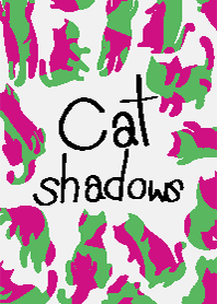 Cat Shadows Pattern Pink and Green