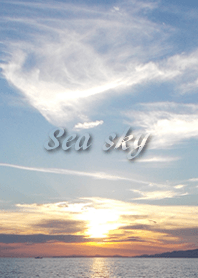 夕暮れ時の海の空は気持ちが落ち着きます♪