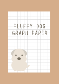 FLUFFY DOG GRAPH PAPER-LIGHT BROWN