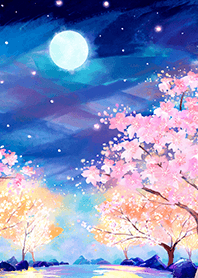 美しい夜桜の着せかえ#2238