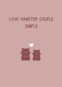 Hamster couple simple dull pink