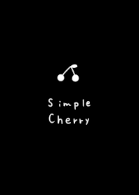 Black White. Simple cherries.