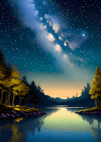 Beautiful starry night view#1715