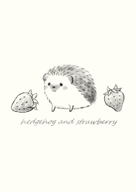 Strawberry and Hedgehog -off white-