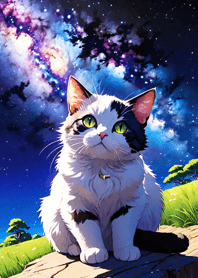 Night Moon Star Cat 081Af6