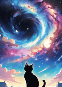 Night Moon Star Cat 10b6bd