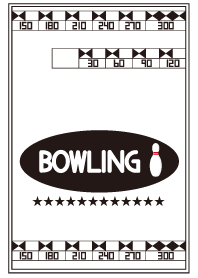 Bowling 12stars simple white