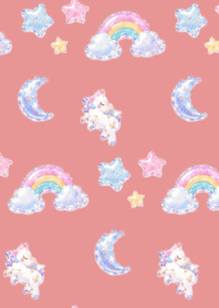 Puffy stars in the sky light pink