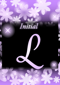 L-Initial-Flower-Purple&black