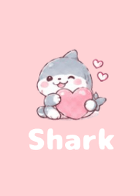 手繪圓滾滾鯊魚 Pink 02