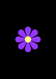 Simple Purple Flower [ Black ] Ver.2