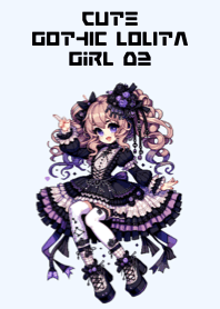 Gothic Lolita Girl in Pixels 02