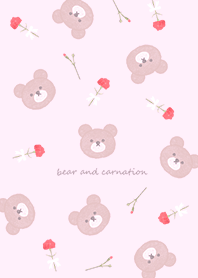 Bear and carnation pinkpurple11_2