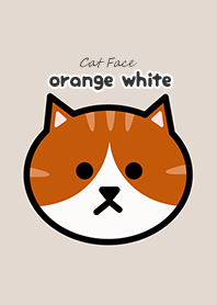 Cat Face -orange white