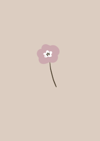 Cute flowers. Grayish beige.